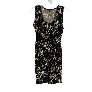 Chris Mclaughlin Dress Women's 4 Sleeveless Criss-cross Animal Print Coc…